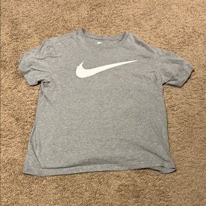 Nike Mens Cotton Gray T-Shirt